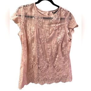 Feminine dusty pink lace top and camisole. Never worn